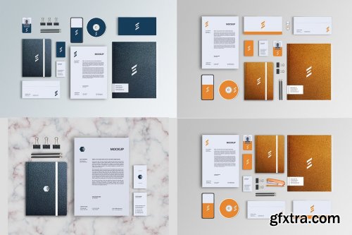 CreativeMarket - Stationary Mockup Front View 5535409