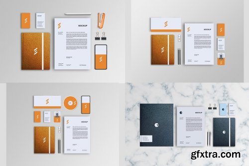 CreativeMarket - Stationary Mockup Front View 5535409