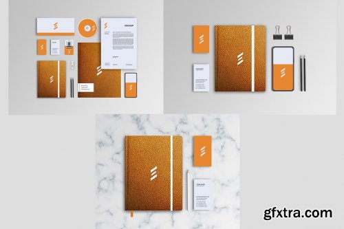 CreativeMarket - Stationary Mockup Front View 5535409