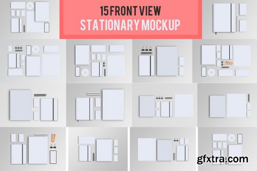 CreativeMarket - Stationary Mockup Front View 5535409