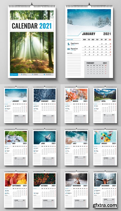 2021 Wall Calendar Layout 388072655  