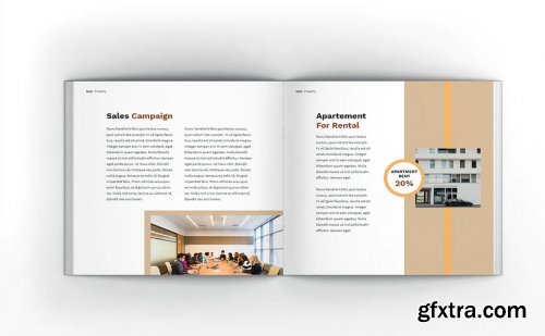 Apartment Property Square Brochure Template