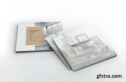 Apartment Property Square Brochure Template