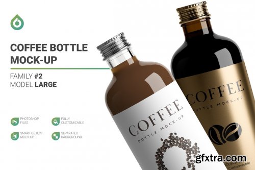 CreativeMarket - Coffee Bottle Mockup 4971158