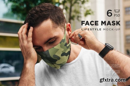 CreativeMarket - Face Mask MockUp Lifestyle 2 5012168