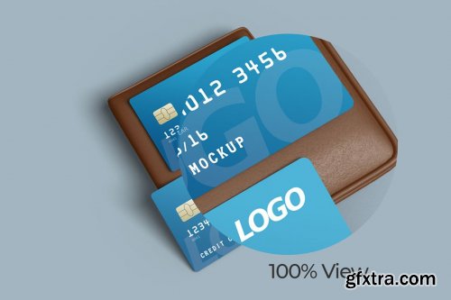 CreativeMarket - Credit card mockup with wallet 5496583