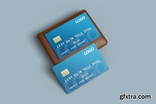 CreativeMarket - Credit card mockup with wallet 5496583