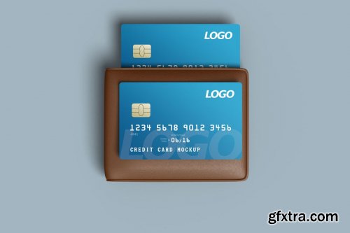 CreativeMarket - Credit card mockup with wallet 5496583