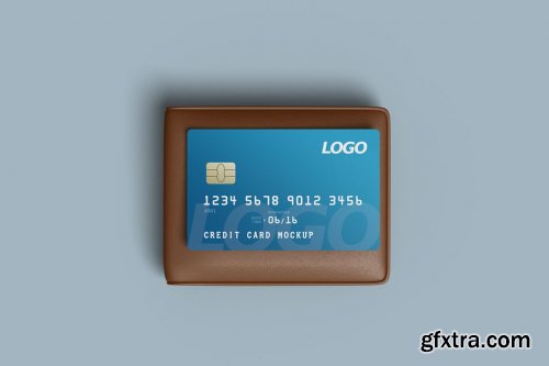 CreativeMarket - Credit card mockup with wallet 5496583