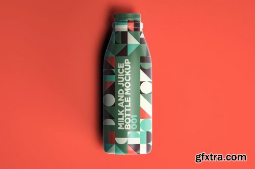 Milk And Juice Bottle Mockup 001