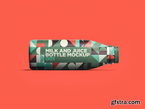 Milk And Juice Bottle Mockup 001