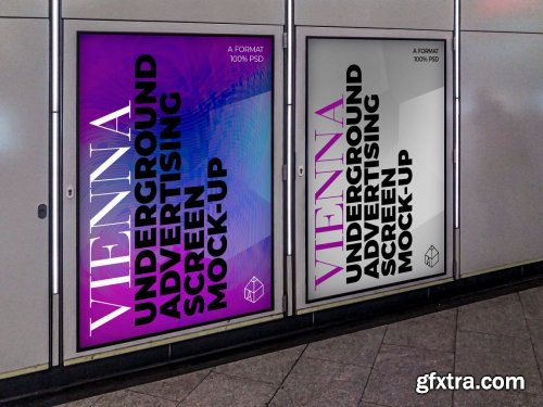 CreativeMarket - Vienna U-ground Ad Screen MockUps 4 4857355