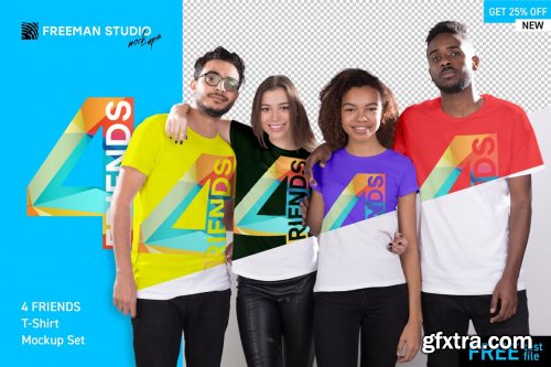 CreativeMarket - T-Shirt Mock-Up Bundle 4055483