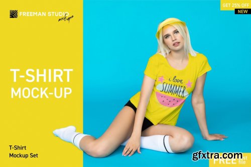 CreativeMarket - T-Shirt Mock-Up Bundle 4055483