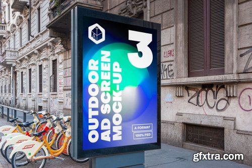 CreativeMarket - Outdoor Ad Screen MockUps Bundle 5 5456869