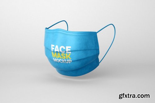 CreativeMarket - Face Mask Mockup Set | Respirator 5445447