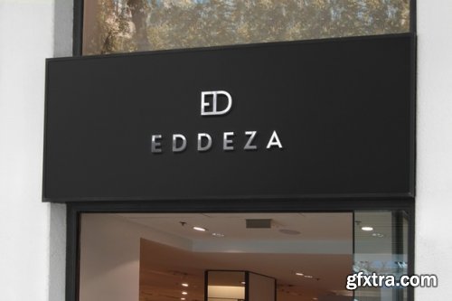 Logo mockup modern sign