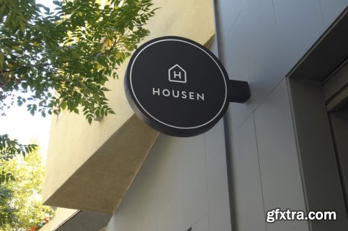 Logo mockup modern sign