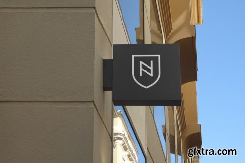 Logo mockup modern sign