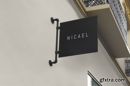 Logo mockup modern sign