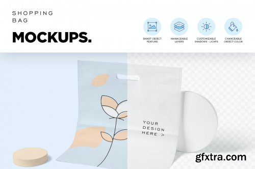 5 Beautiful Shopping Bag Mockups