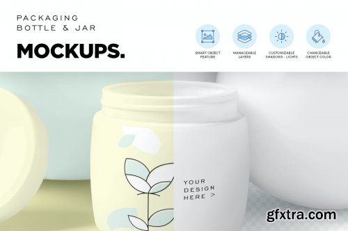 Cosmetic Packaging Bottle & Jar Mockups