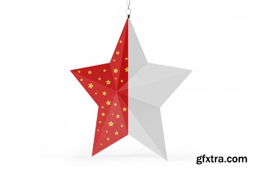 CreativeMarket - Glossy Christmas Star Toy Mockup 5556171