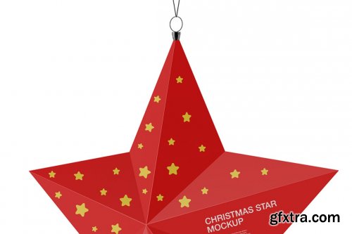 CreativeMarket - Glossy Christmas Star Toy Mockup 5556171