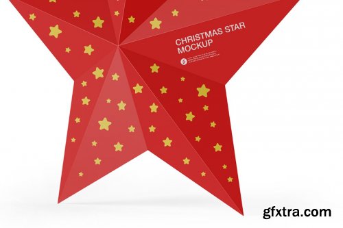 CreativeMarket - Glossy Christmas Star Toy Mockup 5556171