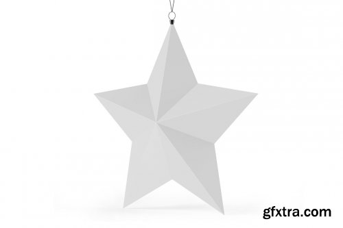 CreativeMarket - Glossy Christmas Star Toy Mockup 5556171