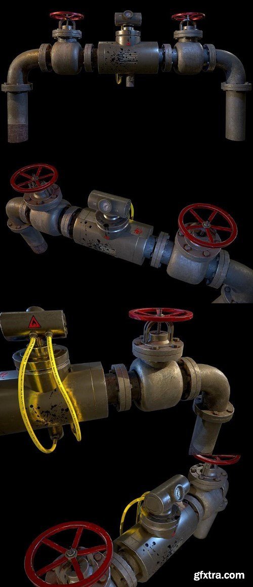 Modular Pipekit Props 3D Model