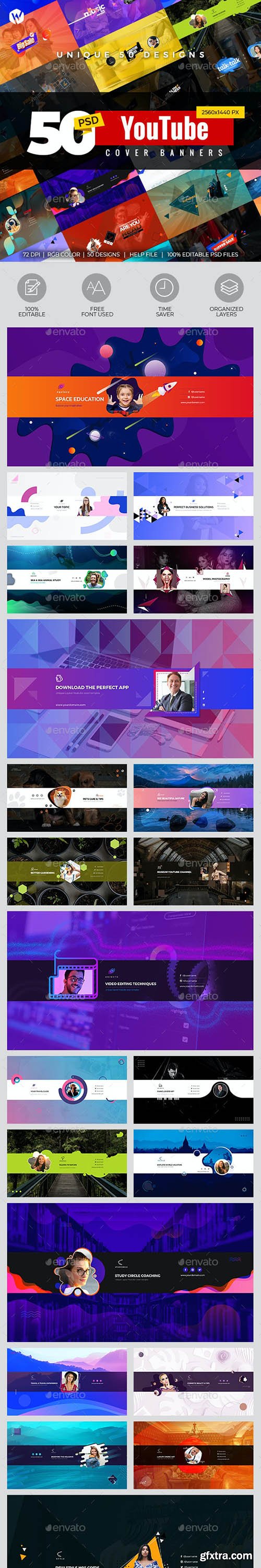 GraphicRiver - 50 YouTube Cover Banners 28874565