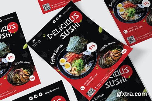 Japan Restaurant Poster PSD Template