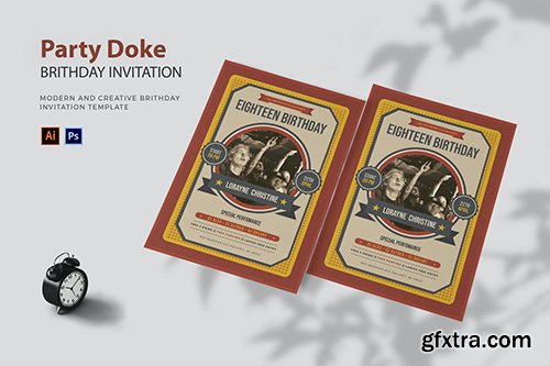 Party Doke - Birthday Invitation