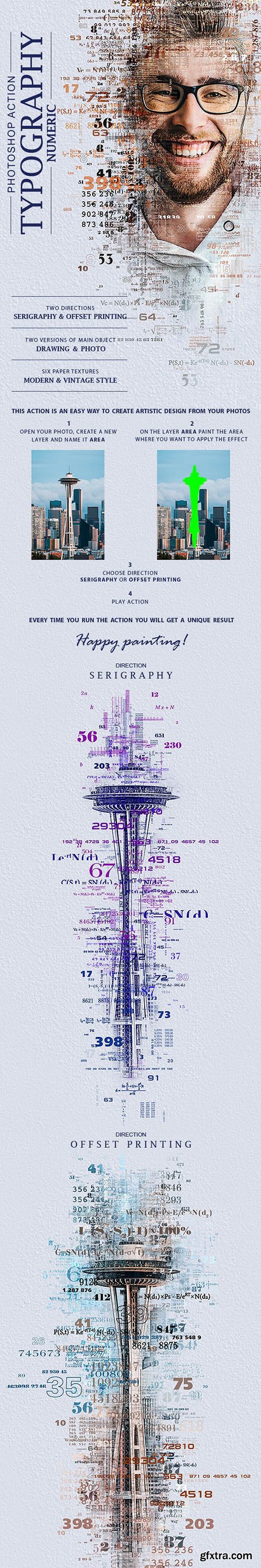 GraphicRiver - Typography (Numeric) Photoshop Action 28477619