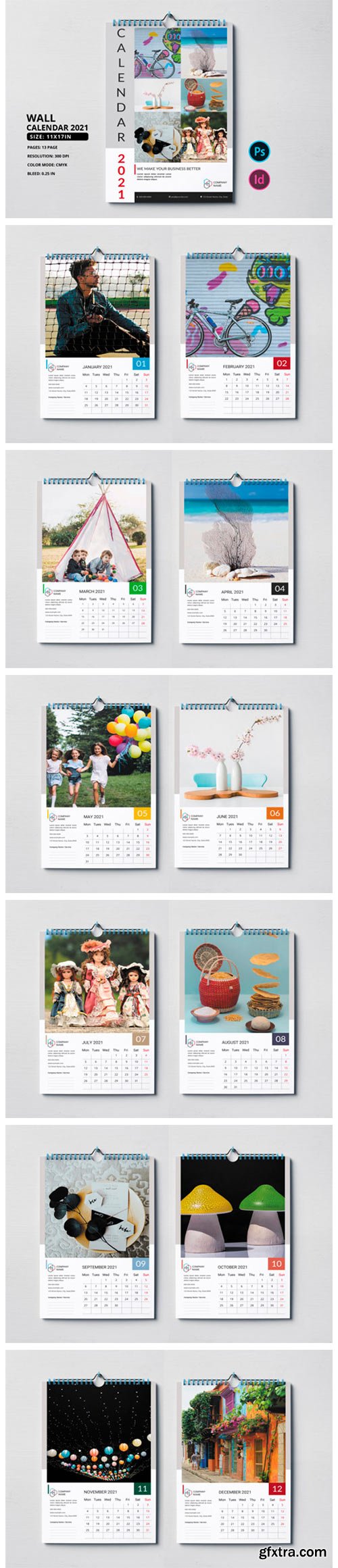 2021 Wall Calendar Template 6414274