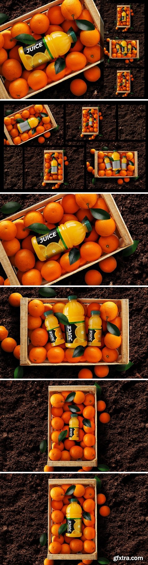 Orange Juice Bottle Mockup