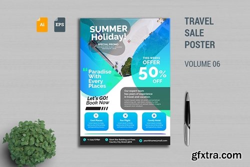 Travel Sale Poster Template Vol. 06