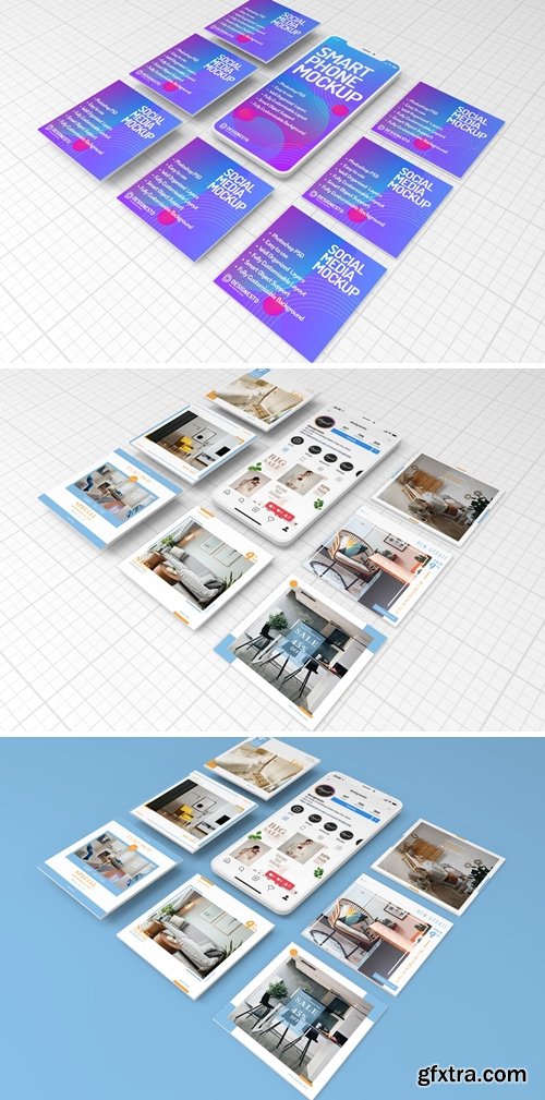 Phone Social Media – Mockup Template