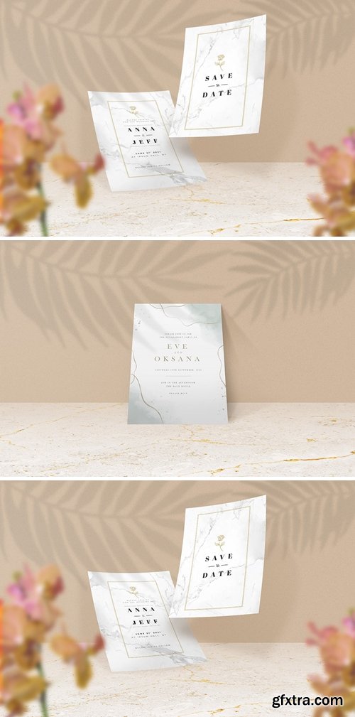 A5 Size Paper Invitation Mockup