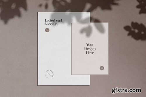 Shadow Overlay Letterhead Mockup