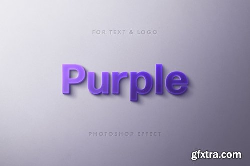 Purple Typography Logo and Text Effect