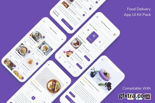 Food Delivery App UI Kit Pack