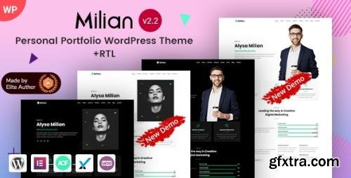 ThemeForest - Milian v2.2 - Personal Portfolio Elementor WordPress - 24632400