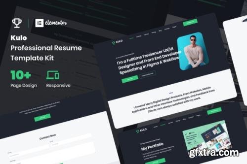 ThemeForest - Kulo v1.0 - Professional Resume Elementor Template Kit - 28985423