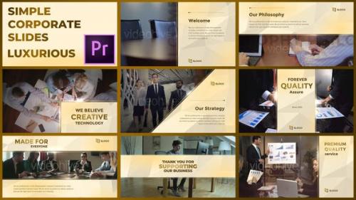 Videohive - Simple Corporate Slides Luxurious – Premiere Pro