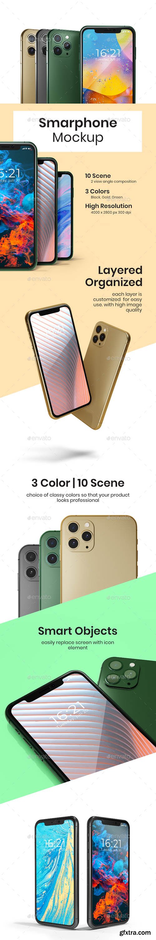 GraphicRiver - Smartphone Mock-ups PSD in 3 Colors 28920718