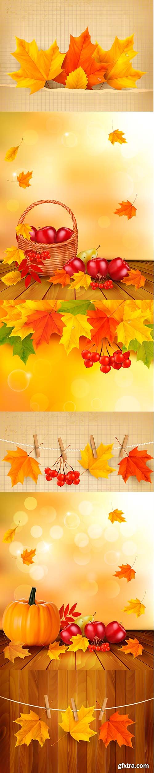 Autumn background with leaves