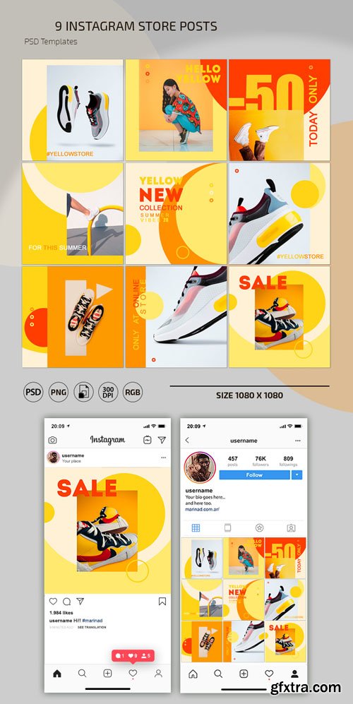 9 Instagram Store Posts PSD Templates