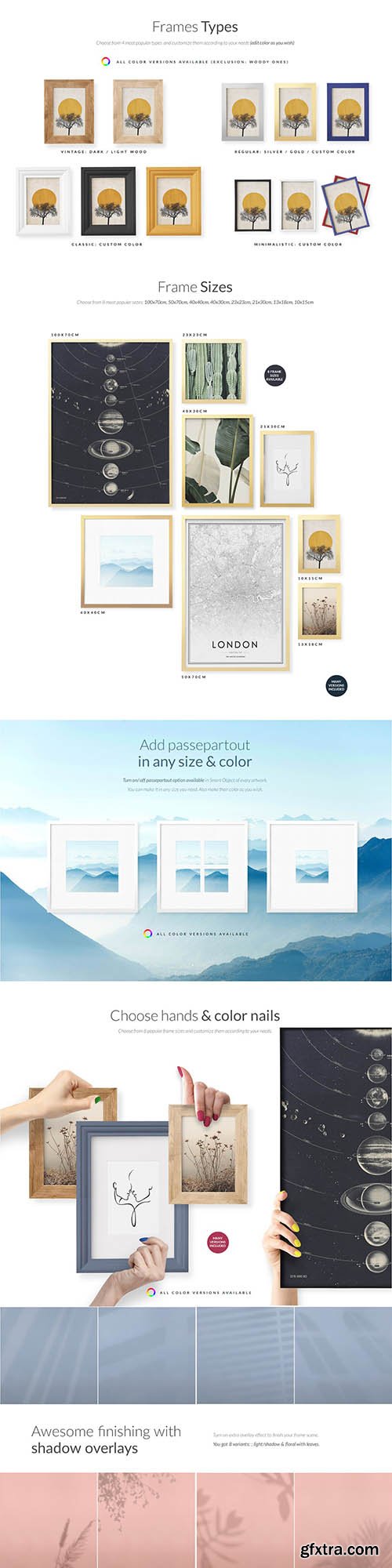 CreativeMarket - The Frames Mock-ups Set 5457356